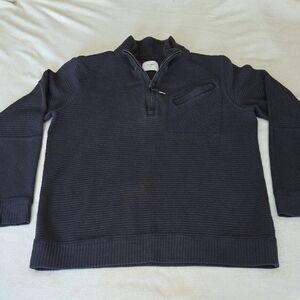 GUC Billy Reid Navy Blue 1/4 Zip Up Sweater. Size L